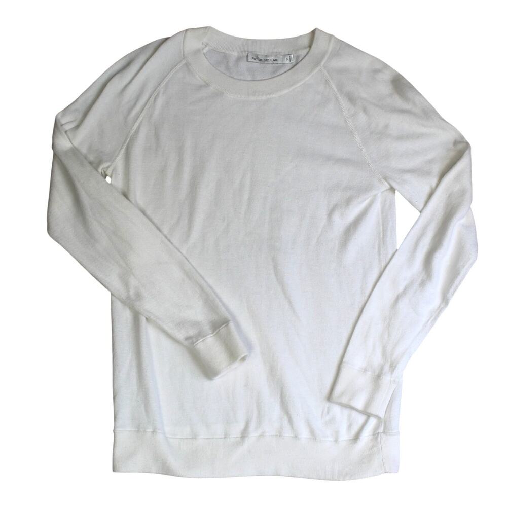 Peter Millar Sweater Womens Small White Cashmere Silk Pima Cotton Luxury Golf